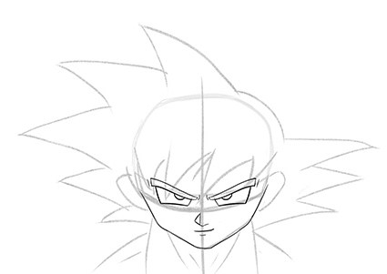 425x301 How To Draw Son Goku Face