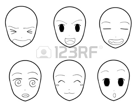450x336 Anime Facial Expressions 01 Royalty Free Cliparts, Vectors,