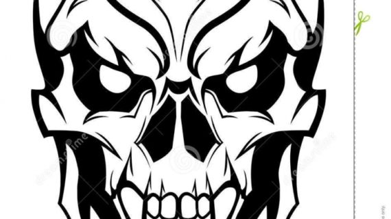 570x320 Evil Skull Drawing Evil Skull Drawing Drawing Factory
