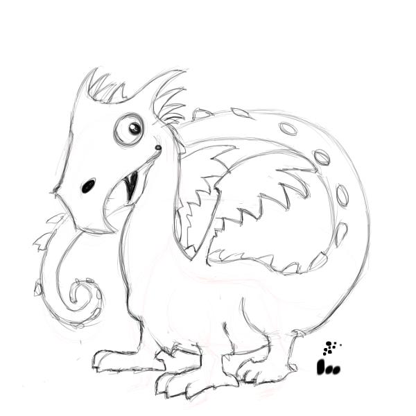 600x600 Simple Dragon Drawings 10