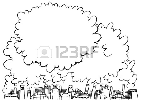 450x332 Factories And Much Smoke Royalty Free Cliparts, Vectors, And Stock