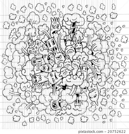 450x468 Hand Drawn Of Doodle Pollution Doodle. Vector