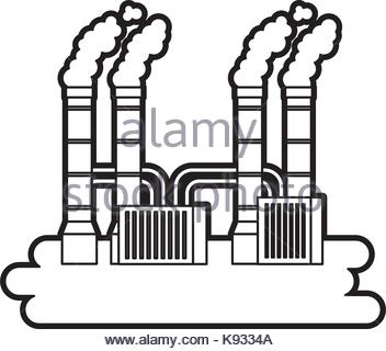 352x320 Factory Pollution Environment Design Stock Vector Art