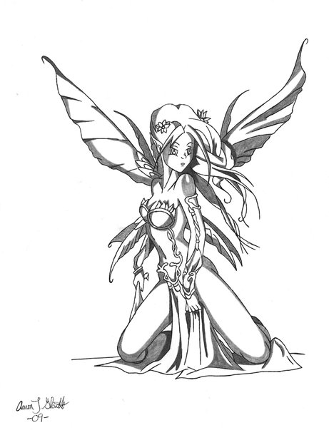461x603 Faerie Drawing By Splaughing