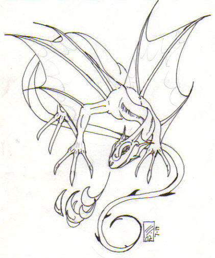 421x505 Faerie Dragon Inked By Martfam816