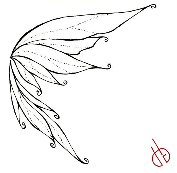 600x585 Fairy Wings Drawings Fairy Wing By ~ Bakero Ichiban Fairy
