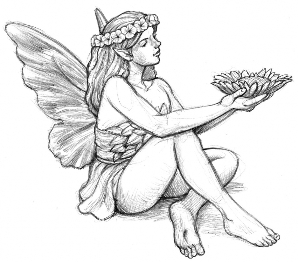1024x901 Flower Fairies Drawing