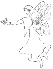 224x290 Pencil Drawing Of A Fairy