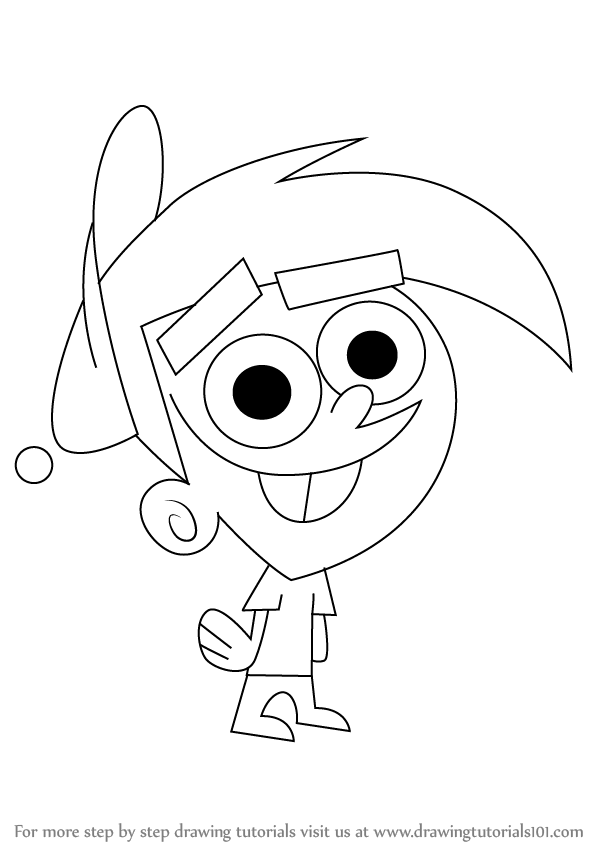 598x843 Learn How To Draw Timmy Turner From The Fairly Oddparents (The