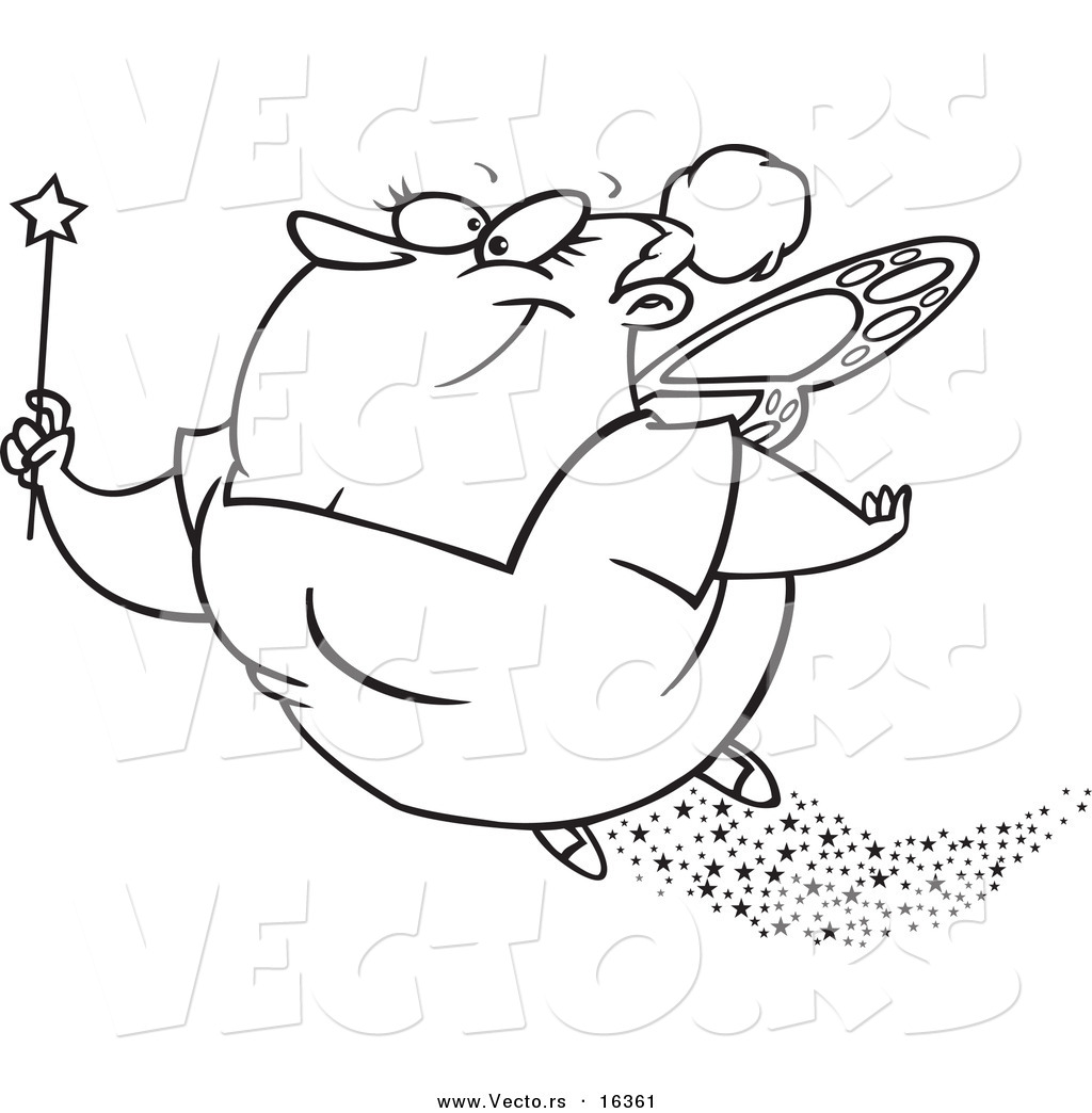 1024x1044 Vector Of A Cartoon Fairy Godmother Flying