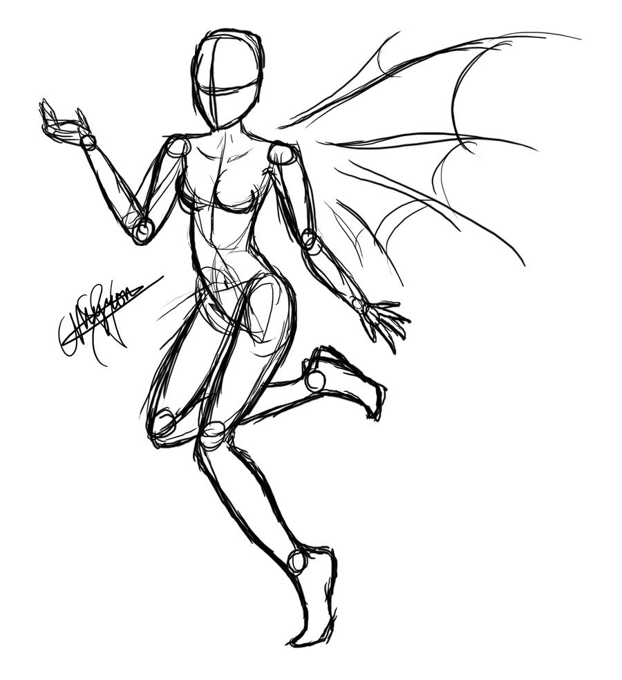 900x984 Fairy Sketch By Myriie