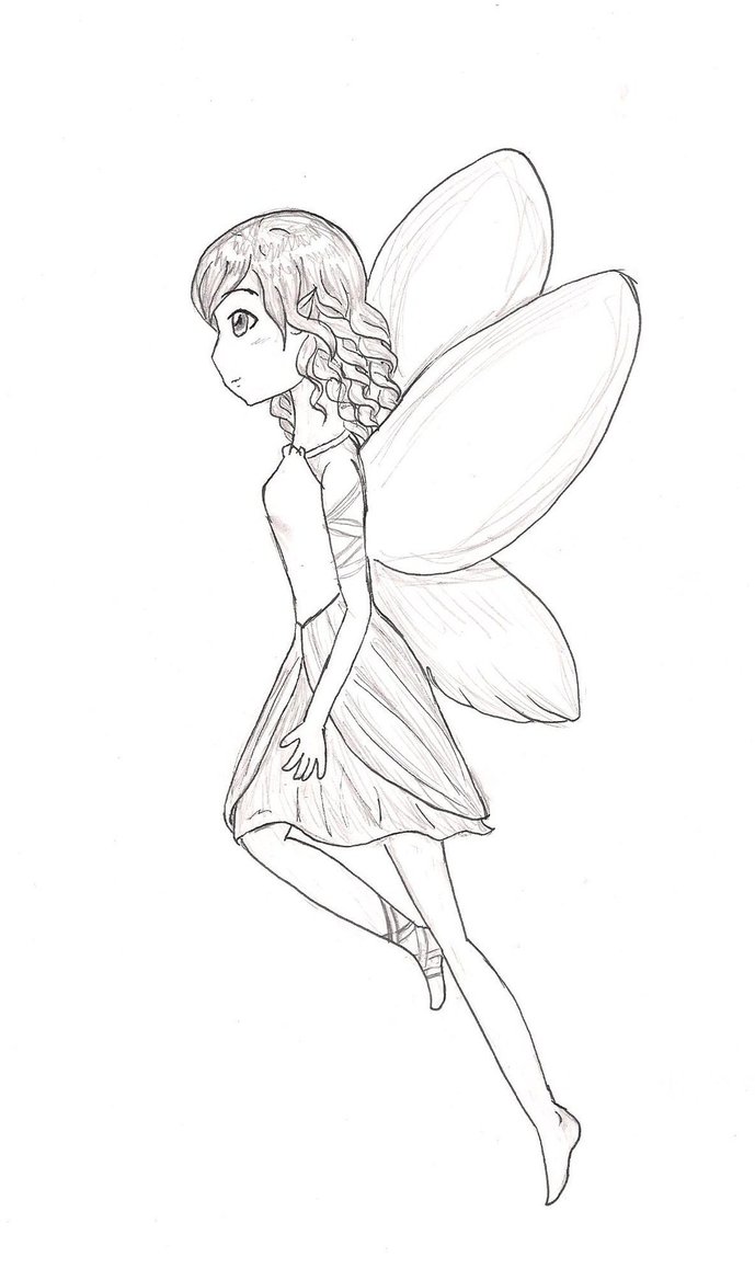689x1158 Flower Fairy Sketch By Saitheneko