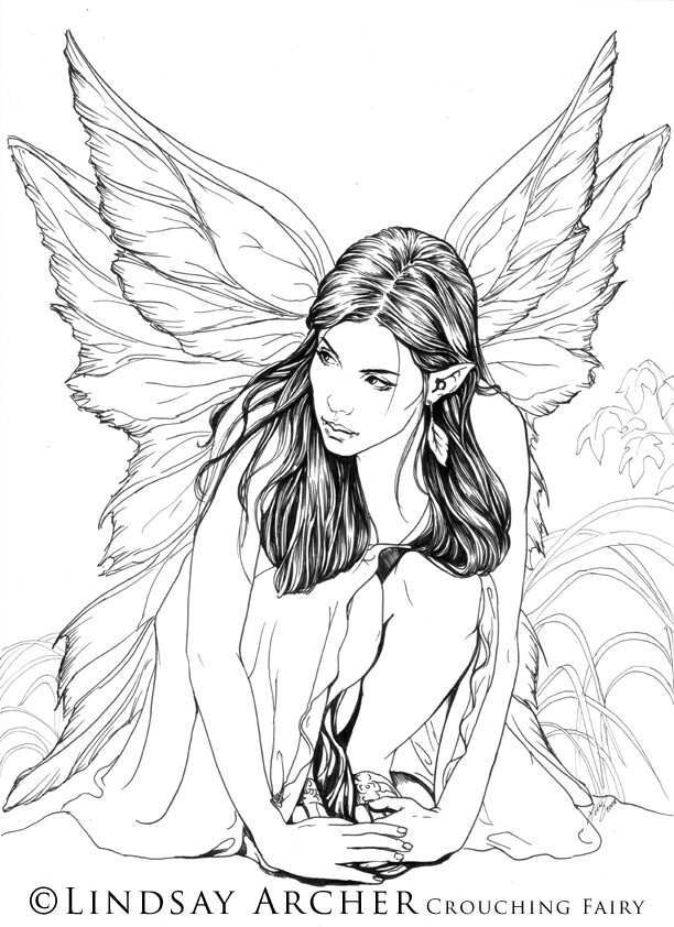 612x842 Pin By B On Coloring Pages Adult Coloring, Fairy