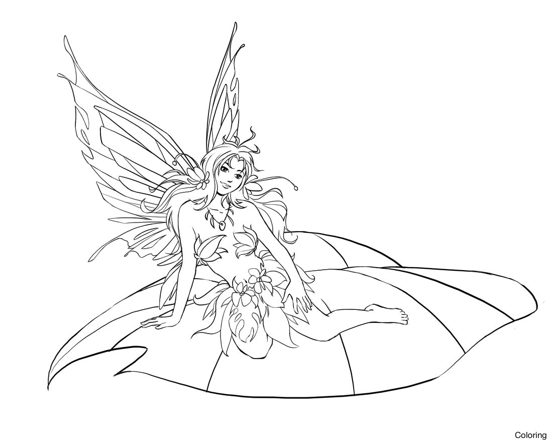 1099x882 Unique Fairy Coloring Pages 41 With Additional Free Book Books 15f
