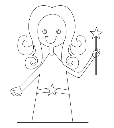 400x450 Drawing Of A Fairy To Color