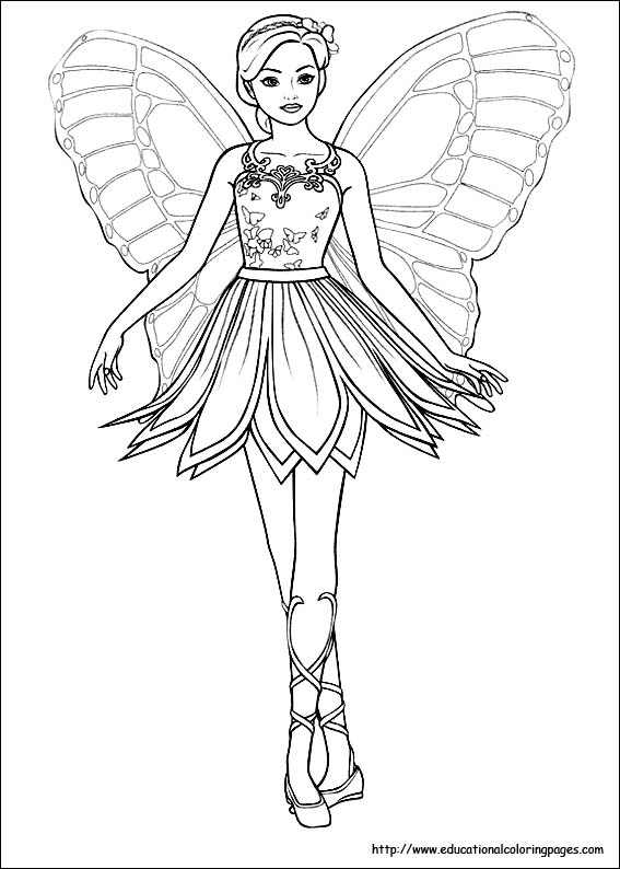 567x794 Fairy Coloring Pages For Kids Printable In Fancy Draw 02