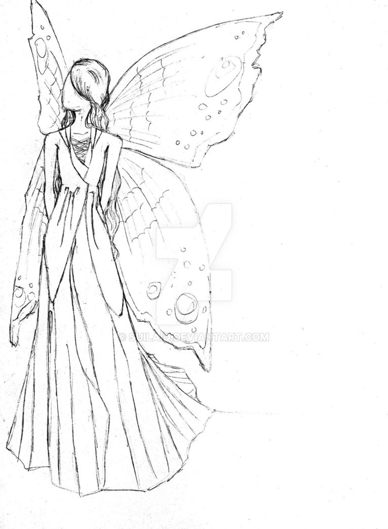 766x1043 Fairy Dress Sketch By Suilaid