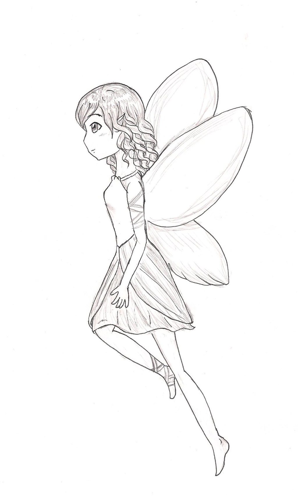 1024x1721 Flower Fairy Sketch By Saitheneko