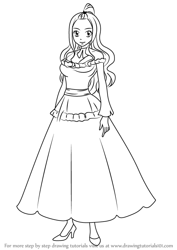 598x844 Learn How To Draw Mirajane Strauss From Fairy Tail (Fairy Tail