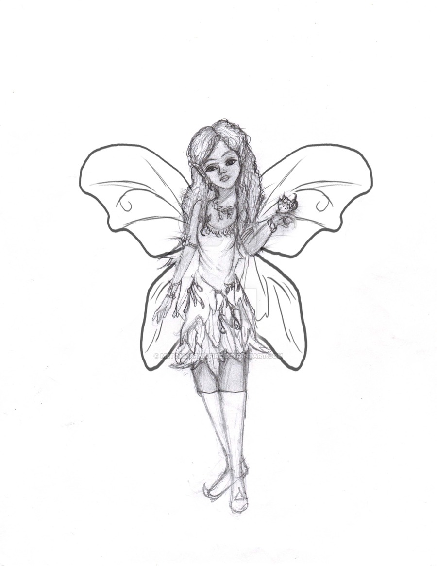 900x1165 Fairy Sketch By Metomorphicfire