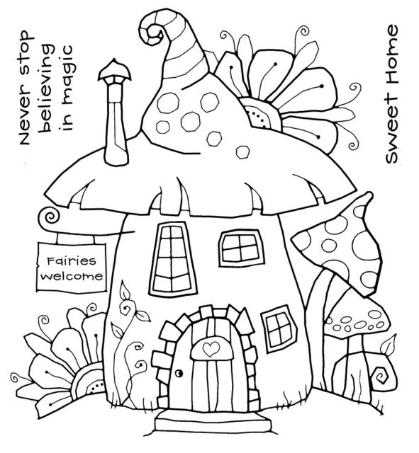 591x640 Woodware Fairy House Clear Magic Singles Stamp Frs350 Ebay