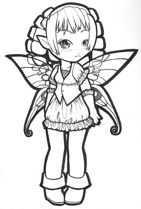 Fairy Line Drawing at GetDrawings | Free download