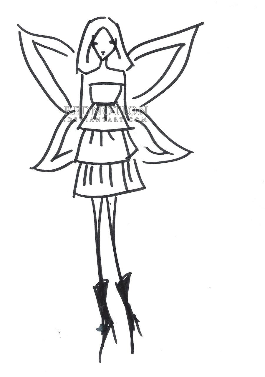 Fairy Line Drawing at GetDrawings | Free download