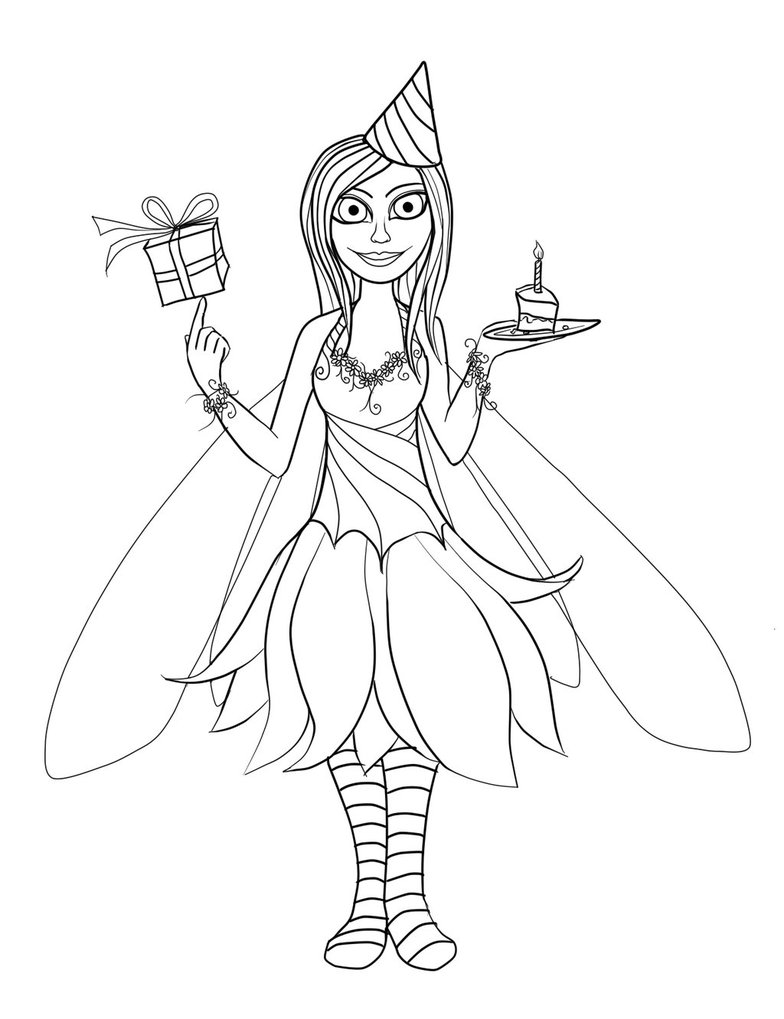 Fairy Line Drawing at GetDrawings | Free download