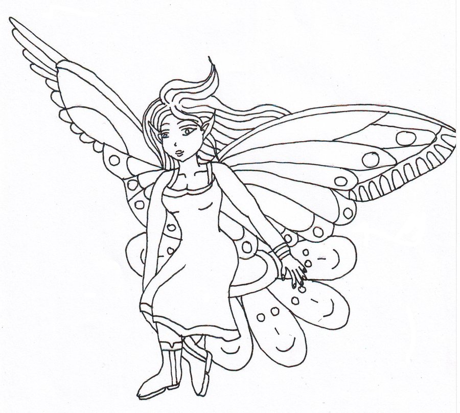 Fairy Line Drawing at GetDrawings | Free download