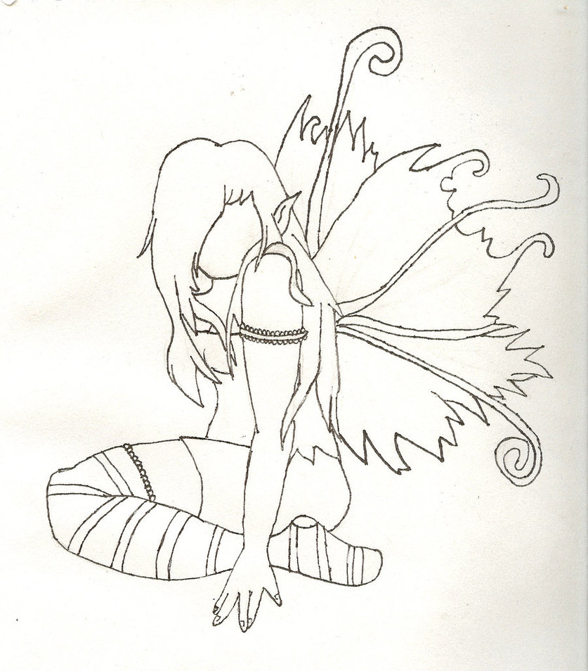 837x954 Fairy Outline By Love95