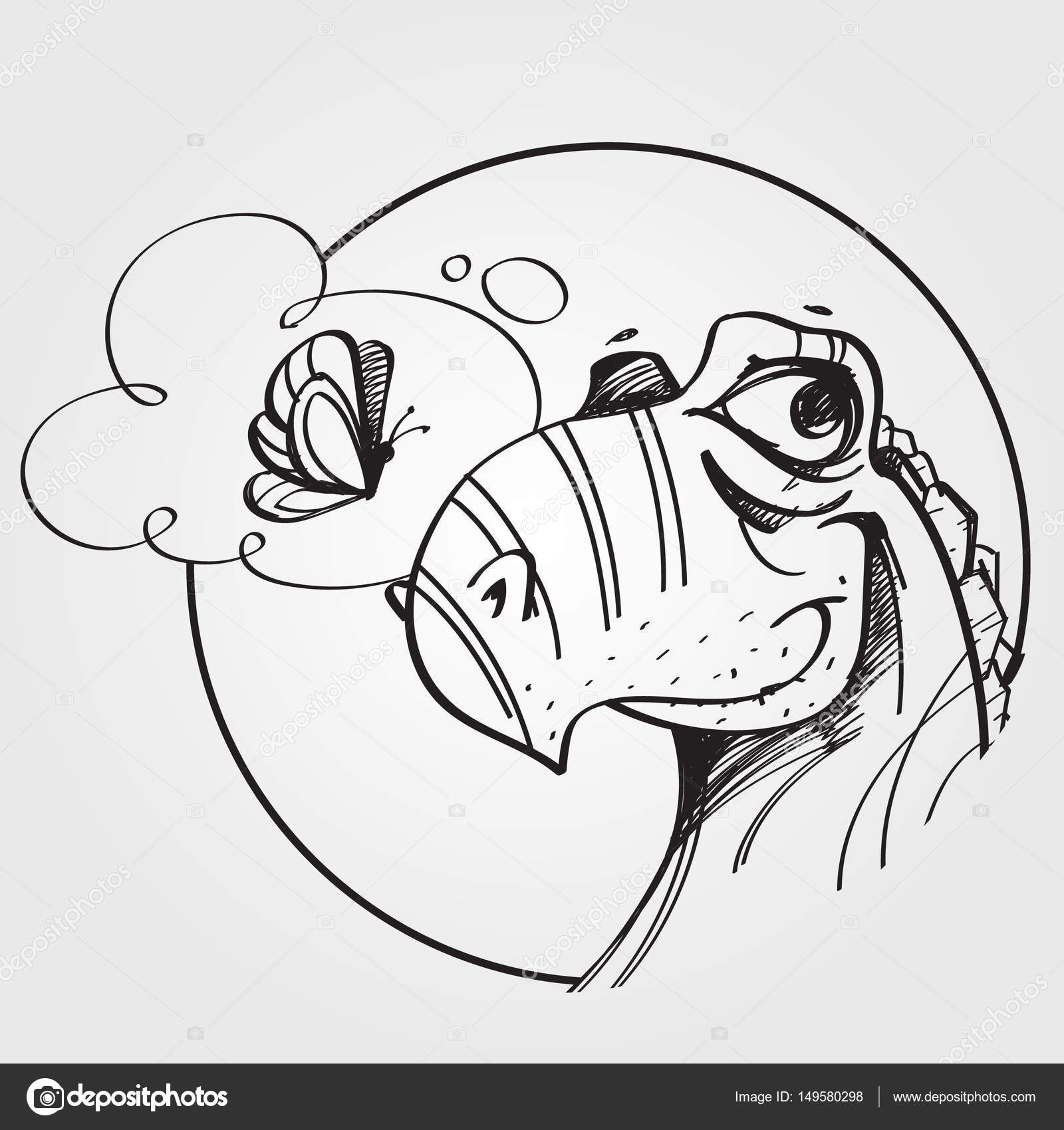 1600x1700 Fairy Dragon Outline Sketch. Stock Vector Filkusto