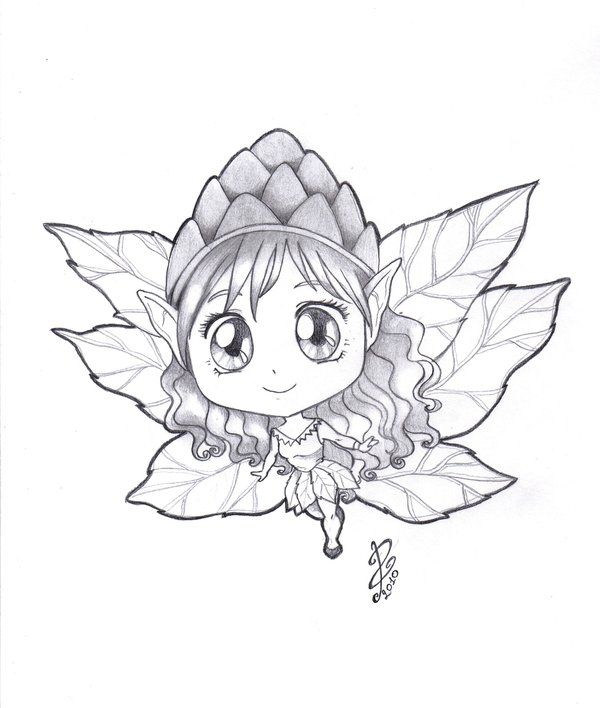 600x708 Little Fairy Pencil By Pammyart