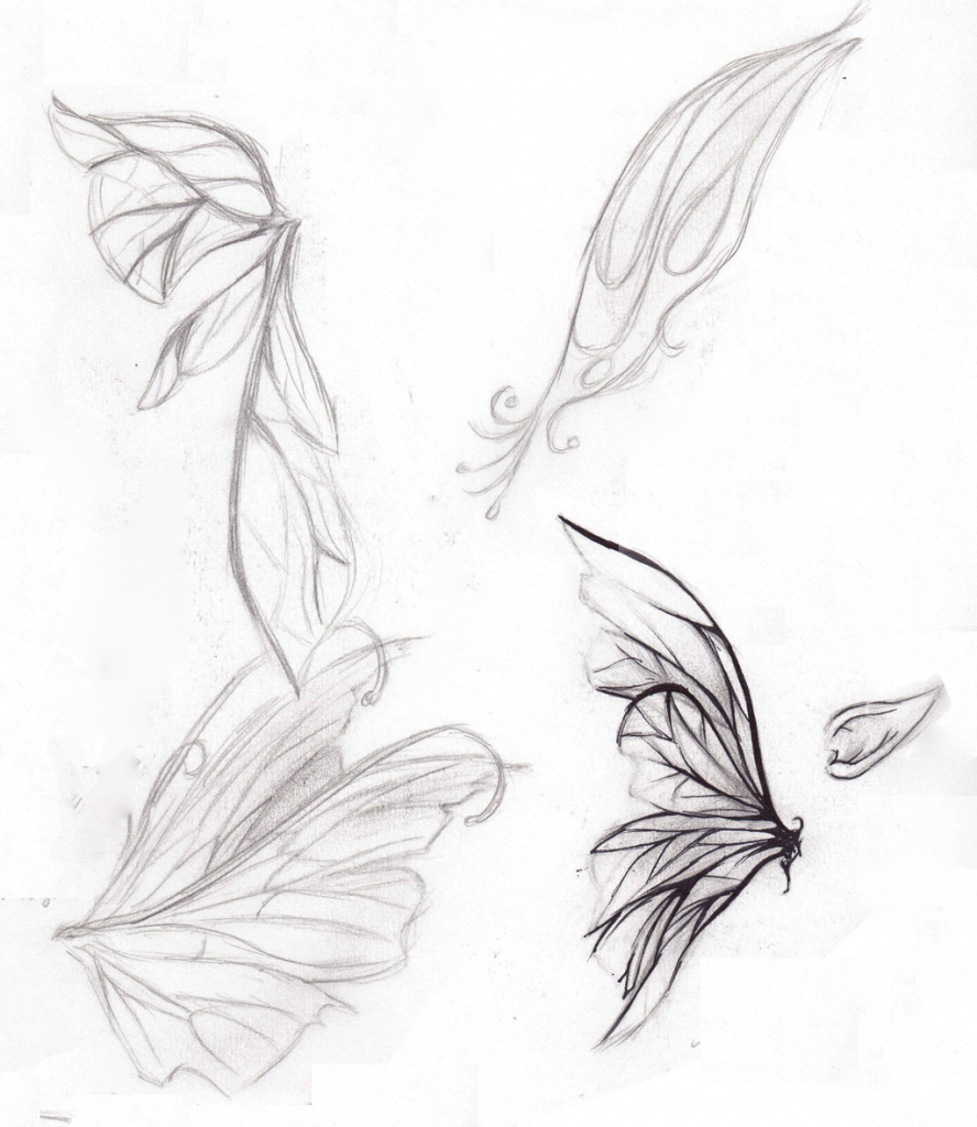 888x1024 Beautiful Fairy Wings Drawing Fairy Drawings In Pencil Pencil