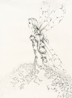 236x321 Drawn Fairy Black And White