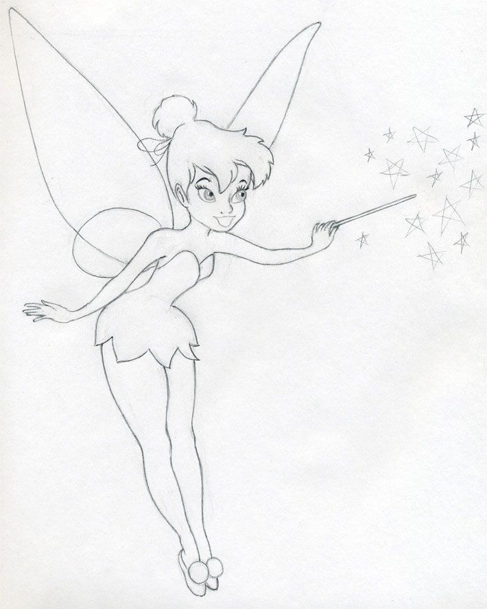 710x889 Drawn Fairy Line Drawing