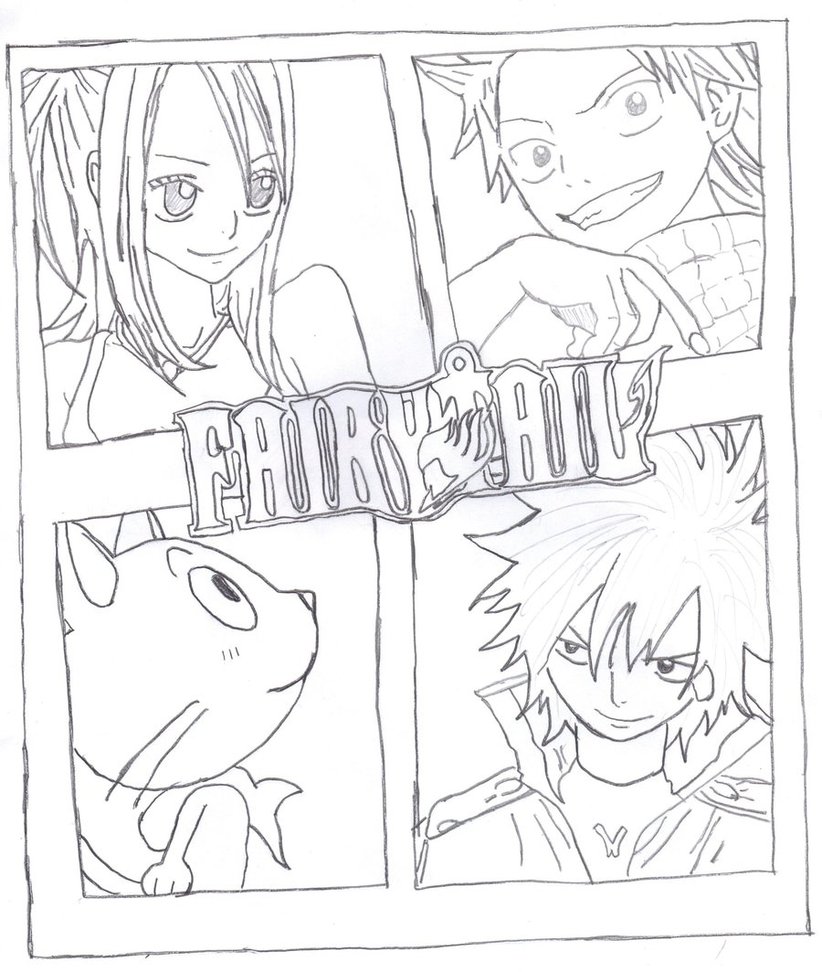 822x972 Fairy Tail Group Sketch By Nekokirara0915
