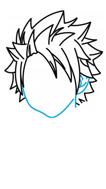 215x382 How To Draw Natsu, Fairy Tail, Anime, Easy Step By Step Drawing