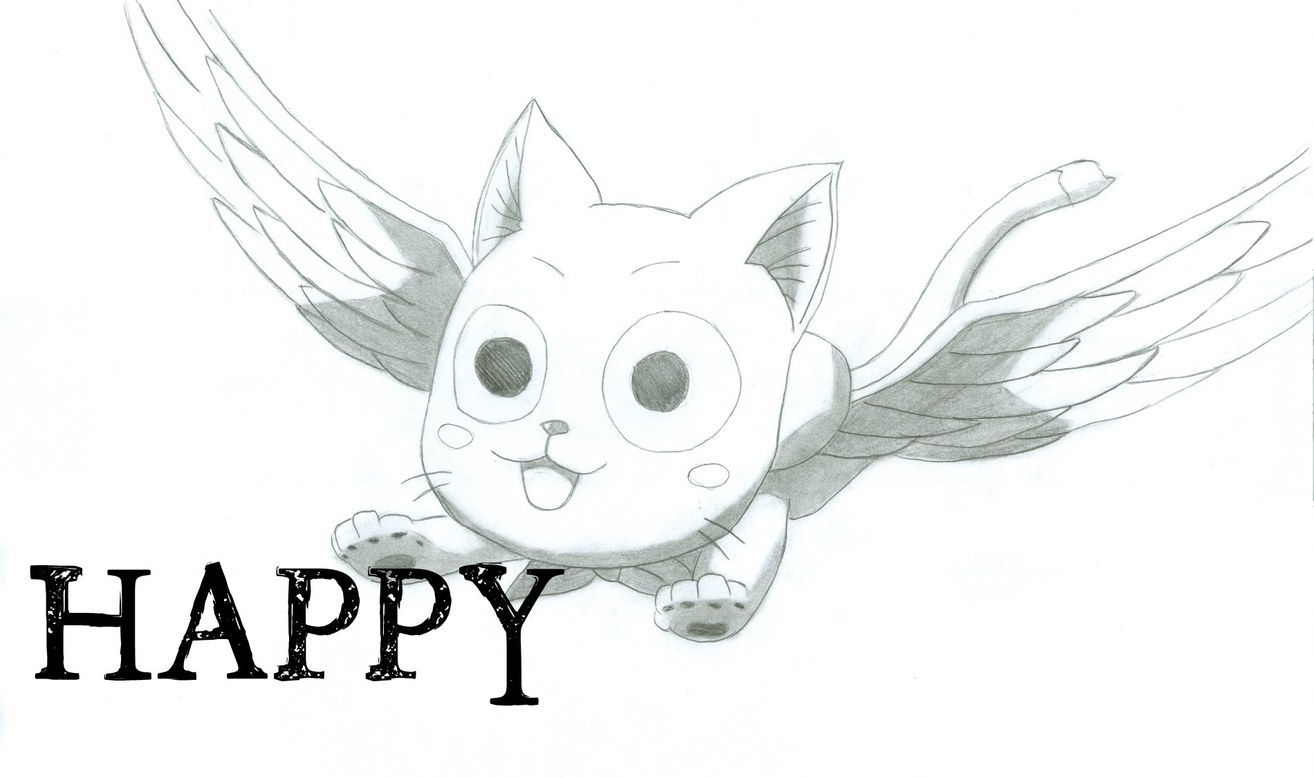 1900x1126 How I Draw Happy From Fairy Tail