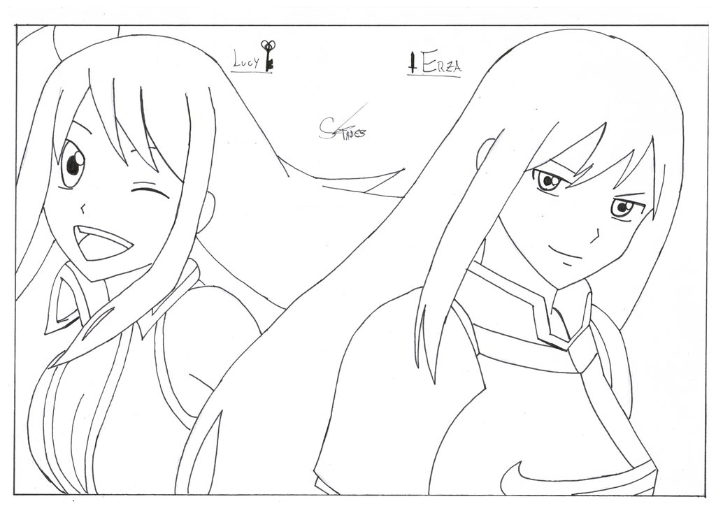 1024x744 Erza And Lucy