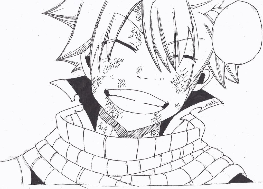 1024x737 Fairy Tail Natsu ( Lined Version) By Erzascarlet791