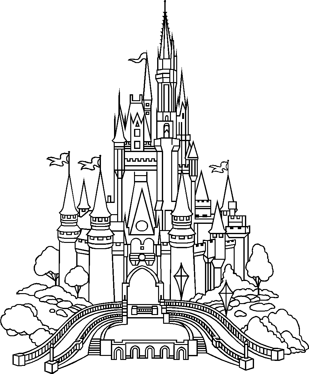 989x1198 Castle Of Disney World Line Drawing Tattoo Inspiration