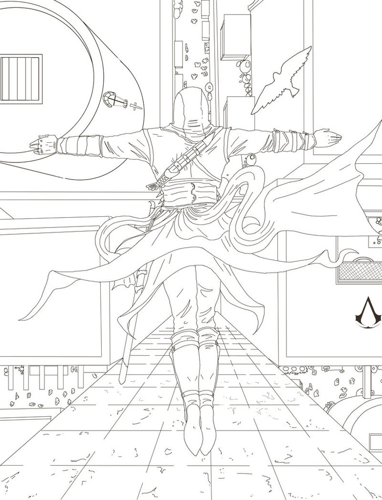 781x1022 Leap Of Faith Lineart By Destinyfall