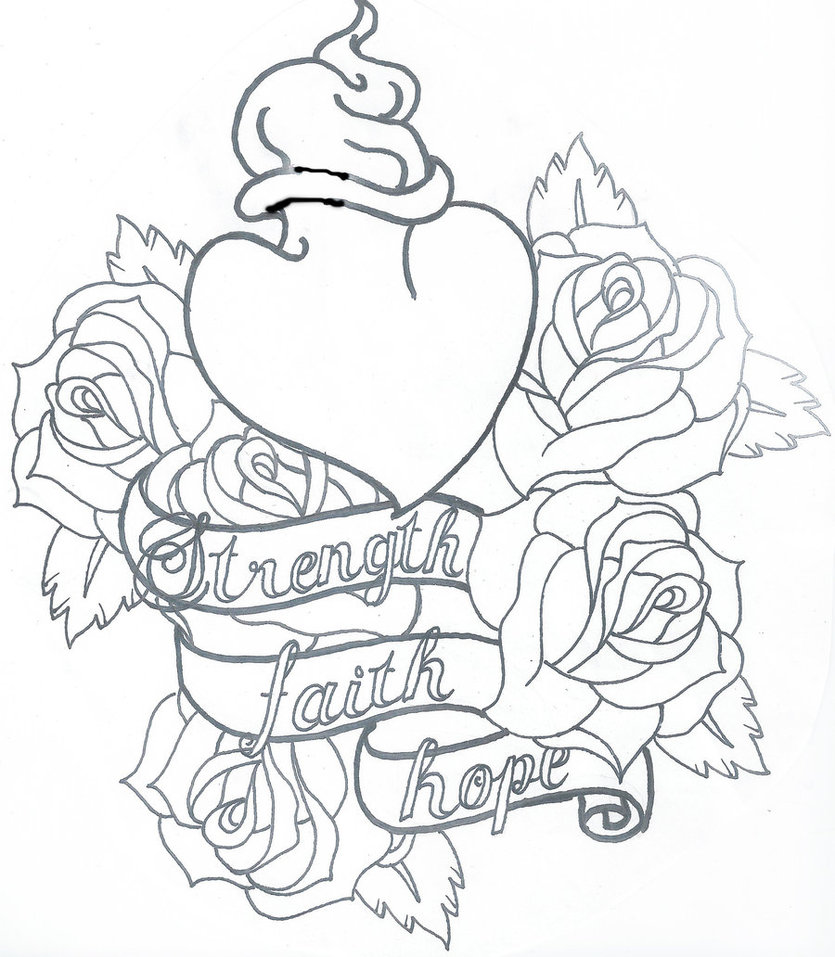 835x957 Strength Faith Hope By Awson