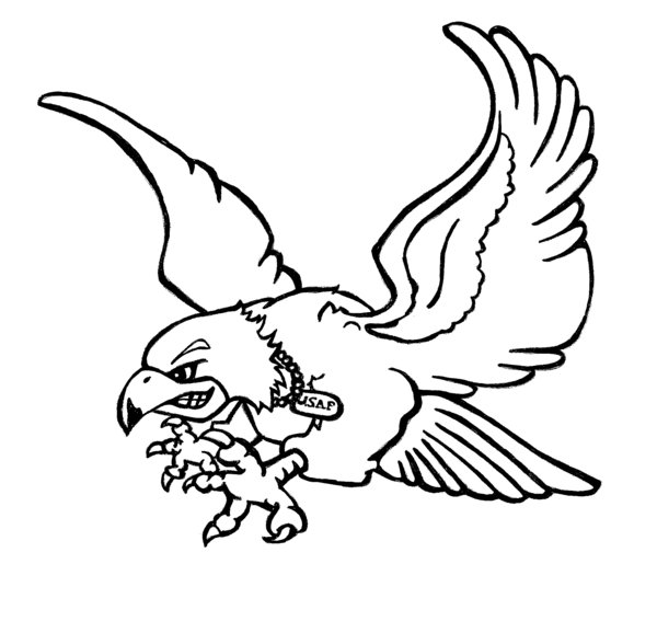 600x578 Air Force Falcon Tattoo By Karadarkthorn