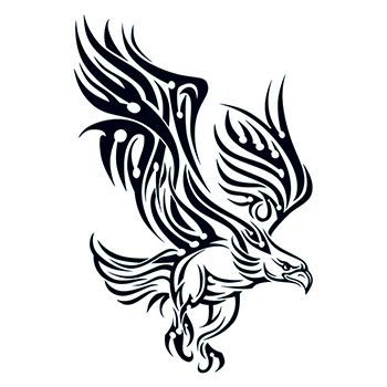350x350 Tribal Falcon Temporary Tattoo