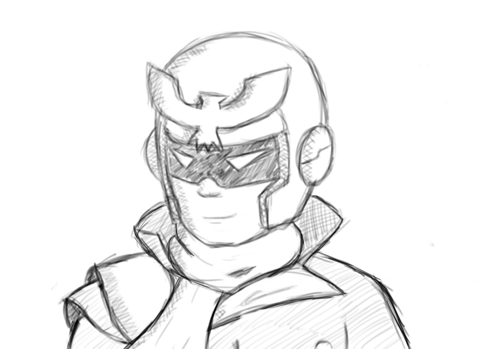 1000x700 Captain Falcon Sketch By Kahunathekid