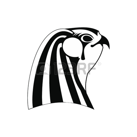 450x450 Black And White Silhouette Of The Ancient Egyptian God Ra