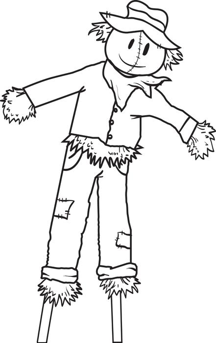441x700 Free Printable Scarecrow Coloring Page For Kids