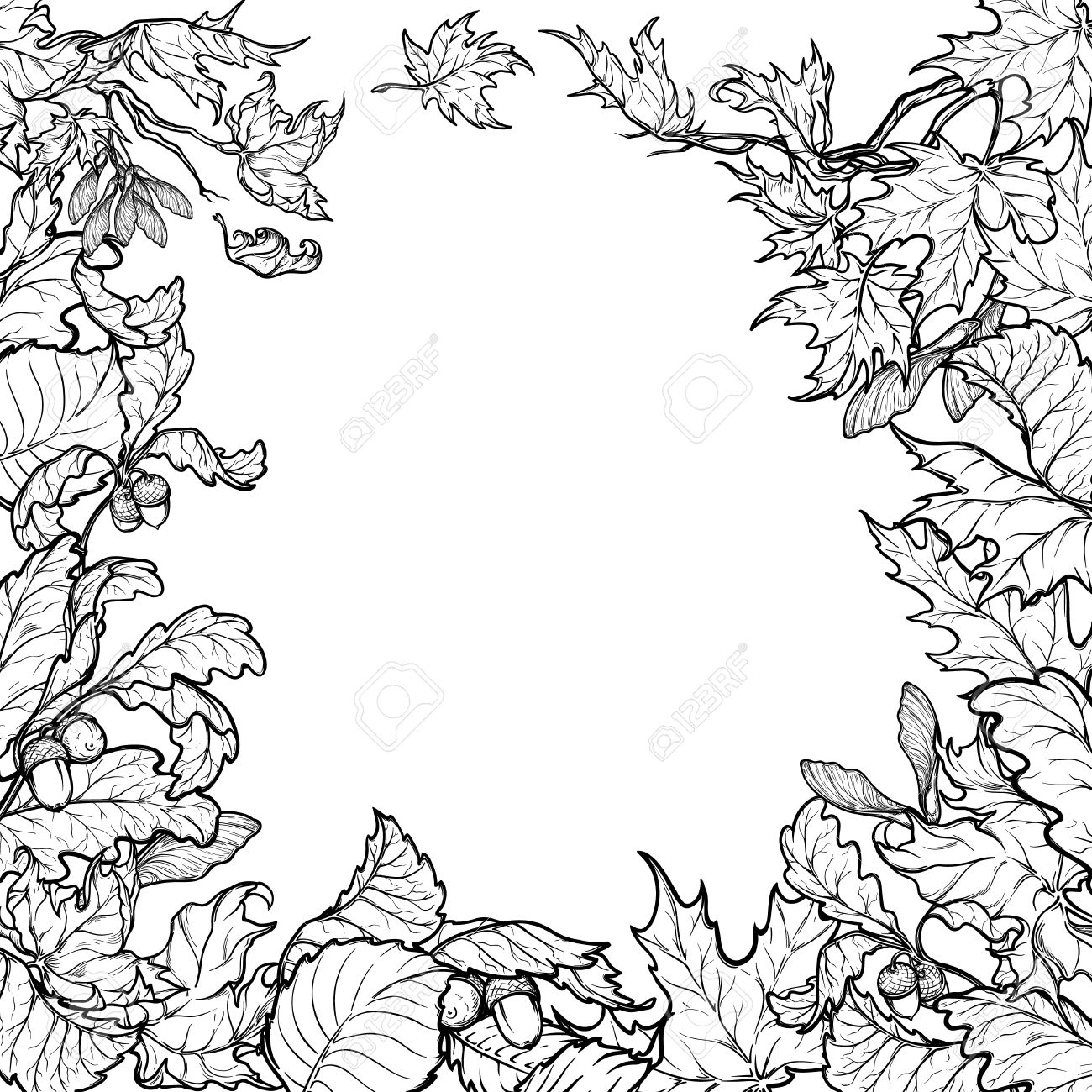 1300x1300 Fall Festival Frame Or Border. Greeting Card, Or Poster Template