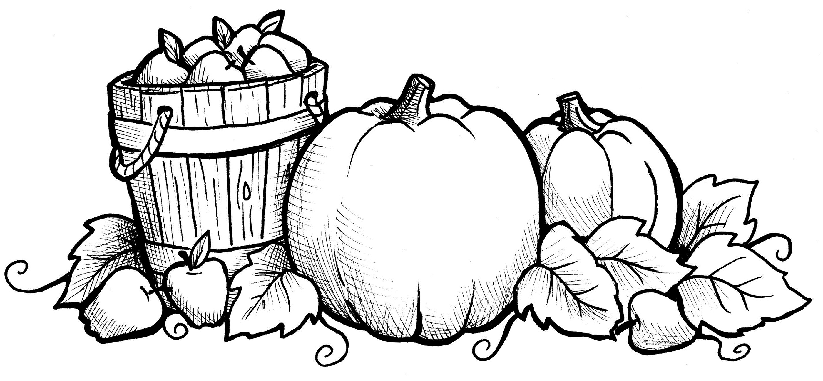 2800x1295 Excellent Autumn Coloring Pages Scene With Scarecrow Page Free